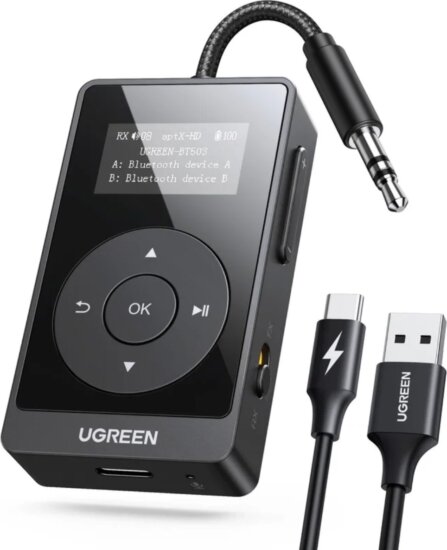 Ugreen BT305 45492 Bluetooth 5.3 Audio Transmitter Receiver Adapter