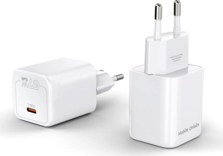 Mobile Origin MO-67W-PW6 USB-C GaN Hálózati Gyorstöltő Adapter 67W - Fehér