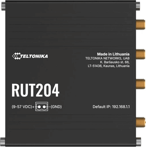 Teltonika RUT204 Can Bus 2G/3G/4G LTE WiFi4 Ipari Router - Fekete