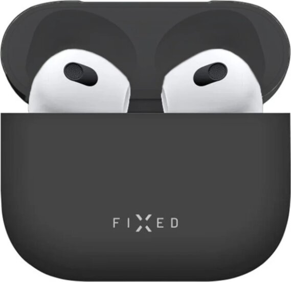 Fixed Silky Apple AirPods Gen4 Fülhallgató Védőtok - Fekete