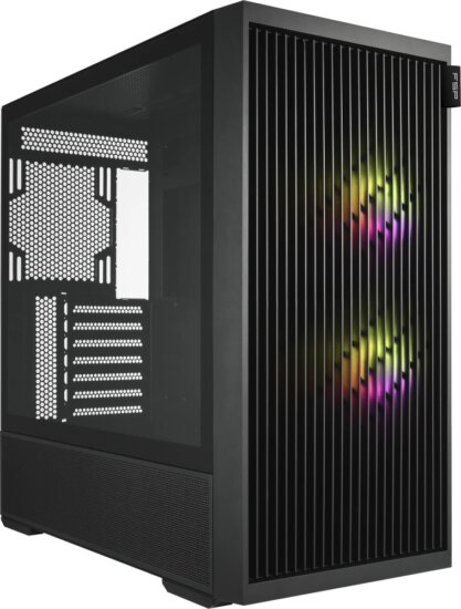 FSP M330 Midi Torony Számítógépház + 2db 140mm ARGB ventilátor - Fekete