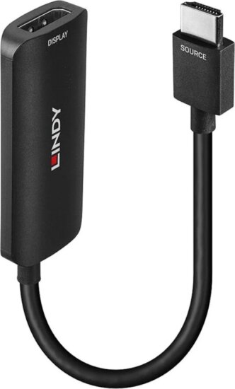 Lindy 40425 HDMI 2.1 apa - DisplayPort 1.4 anya Átalakító Adapter - Fekete