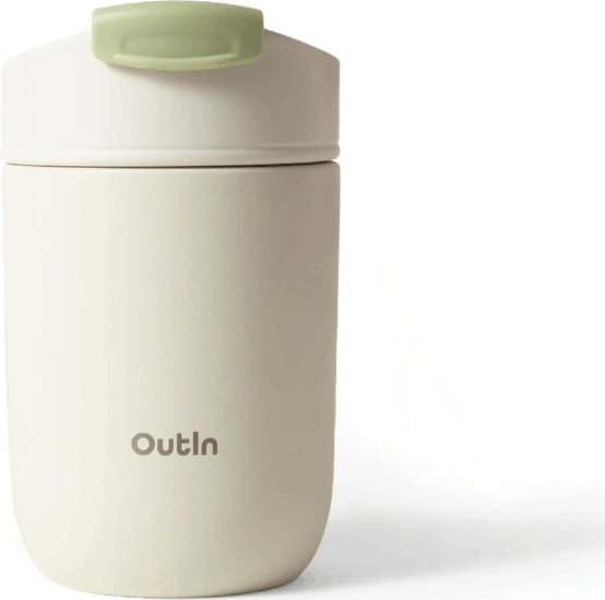 OutIn OT-TUM-01-SW Dupla falú utazó Termosz bögre 350ml - Fehér