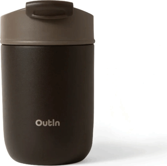 OutIn OT-TUM-01-TB Dupla falú utazó Termosz bögre 350ml - Barna