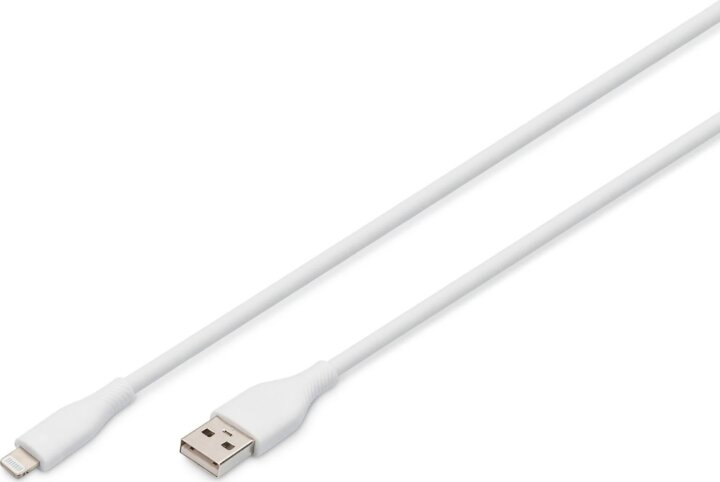 Digitus AK-600108-010-W USB-A Apa 2.0 - Lightning Adat és Töltőkábel 12 Watt 1m - Fehér