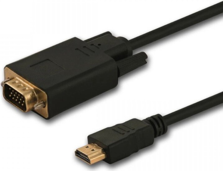Savio CL-197 HDMI - VGA Aktív Átalakító Kábel 1,8m - Fekete