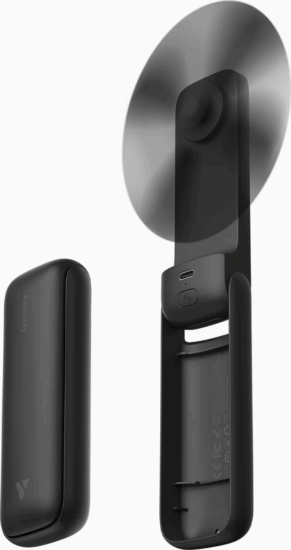 Aecooly Pocket 01 Hordozható Összecsukható Kézi konzol Ventilátor Ø 10,5cm - Fekete