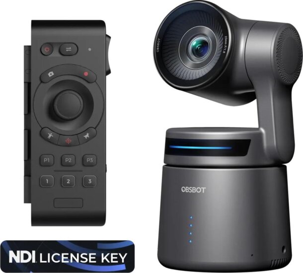 OBSBOT Tail Air Remote Combo NDI 4K Konferencia Kamera - Fekete OBSBOT Tail Air Remote Combo NDI 4K Konferencia Kamera - Fekete