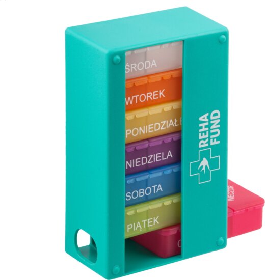 REHA FUND RF-356 Heti gyógyszeradagoló doboz - Zöld