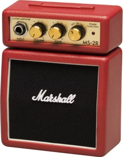 Marshall MS-2 Red Tranzisztoros Mini Gitárerősítő 1W - Piros