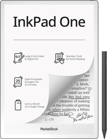 PocketBook InkPad One 10.3" 32GB E-book Olvasó - Matt Fekete PocketBook InkPad One 10.3" 32GB E-book Olvasó - Matt Fekete