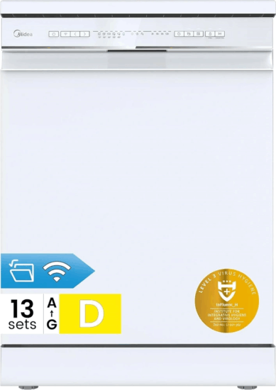 Midea MDWPF1333CW-WD-EU Okos Szabadonálló mosogatógép 60cm 13 teríték - Fehér