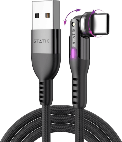 STATIK PowerPivot Pro USB-C Apa - USB-C Apa 2.0 Adat és Töltőkábel 100W 1m - Fekete