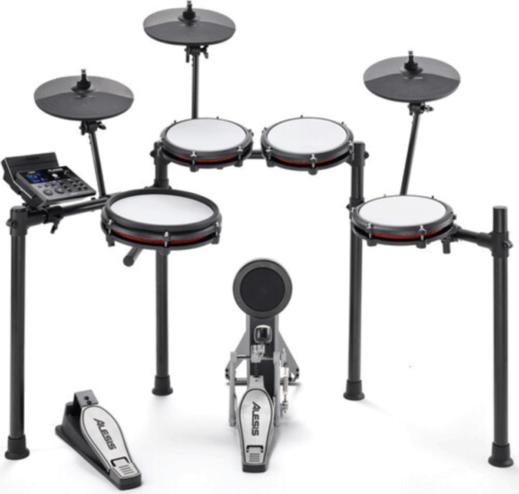 Alesis Nitro Max Mesh Kit Elektronikus 8 részes Dobszett - Fekete / Piros