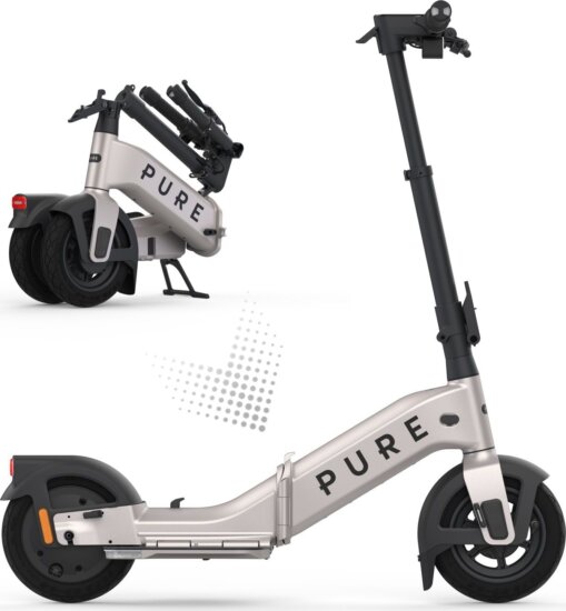 Pure Electric Flex Platinum Elektromos roller (20km/h / 400W) - Szürke / Ezüst