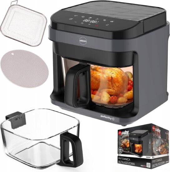Eldom FR500 AirFryer Forrólevegős sütő 5,5L 1200 Watt - Fekete