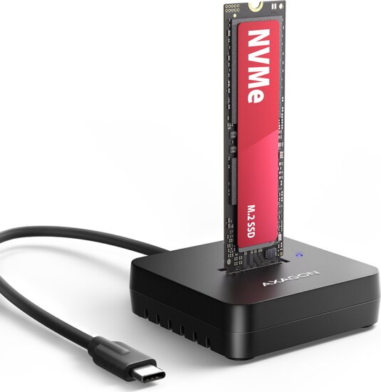 Axagon ADSA-M2C11L SSD Dokkoló Állomás (USB-C 3.2 Gen 2 - M.2 NVMe)