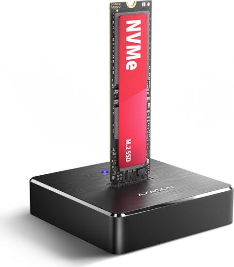 Axagon ADSA-M2C11 SSD Dokkoló Állomás (USB-C 3.2 Gen 2 - M.2 NVMe / SATA)