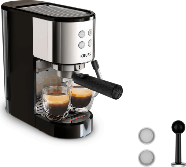 Krups XP441810 Eszpresszó Kávéfőző 1350 Watt - Fekete / Inox