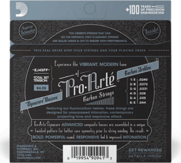 D'Addario EJ45FF Pro-Arté Carbon Klasszikus Gitárhúr-készlet (24-44) D'Addario EJ45FF Pro-Arté Carbon Klasszikus Gitárhúr-készlet (24-44)