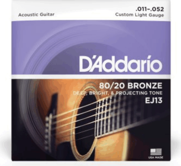 D'Addario EJ13 Bronze Akusztikus Gitárhúr-készlet (11-52)