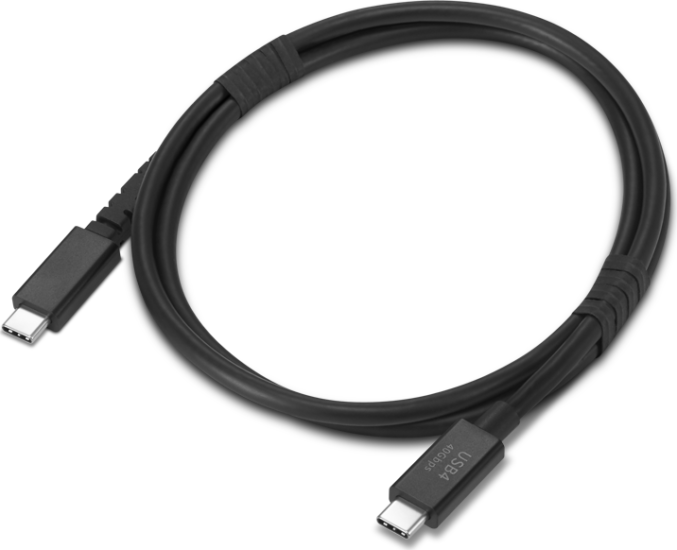 Lenovo 4X91U94413 USB4 USB-C Apa - USB-C Apa Adat és Töltőkábel 240 Watt 1m - Fekete