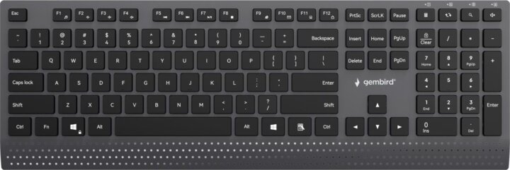 Gembird KB-MCH-06 Slim Vezetékes Billentyűzet US - Fekete / Szürke