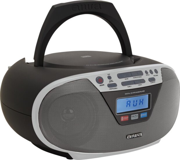 Aiwa BBTU-400SL Hordozható CD lejátszós FM Rádió - Fekete Aiwa BBTU-400SL Hordozható CD lejátszós FM Rádió - Fekete