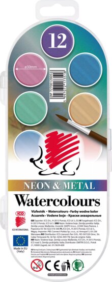 ICO Süni Neon & Metal 12 darabos Vízfesték ICO Süni Neon & Metal 12 darabos Vízfesték