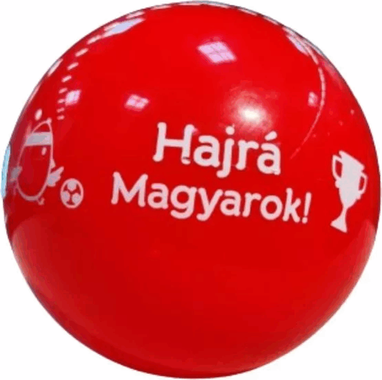 Hajrá magyarok! feliratos Szurkolói labda Ø 22cm - Piros