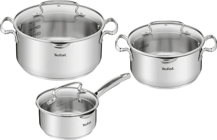 Tefal G719S674 Duetto+ Rozsdamentes Acél Edénykészlet - Inox (6 részes)