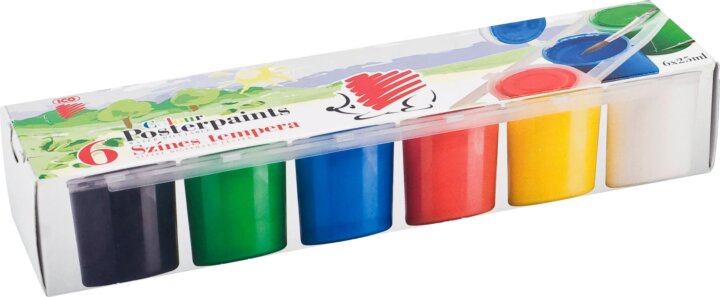 ICO Süni 6 Színű Tégelyes Tempera