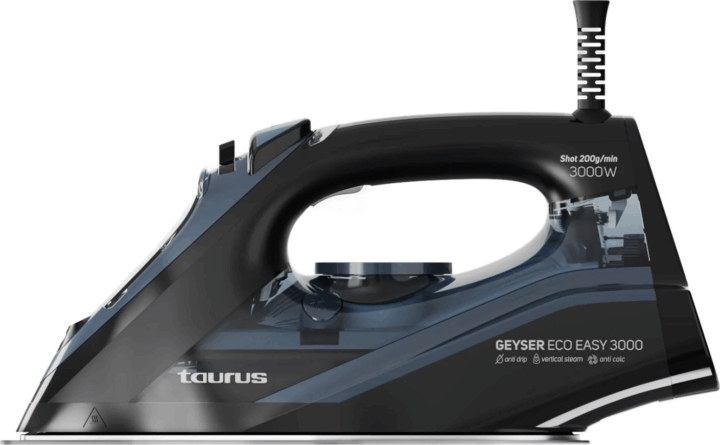 Taurus Geyser Eco Easy Gőzölős vasaló 3000W - Kék / Fekete Taurus Geyser Eco Easy Gőzölős vasaló 3000W - Kék / Fekete