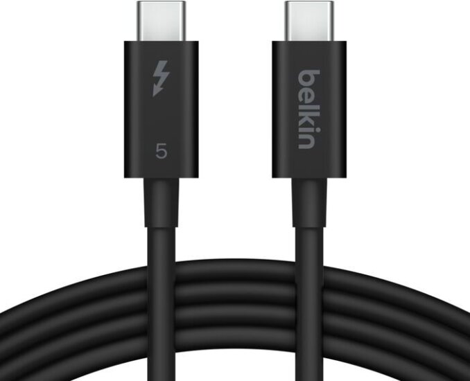 Belkin INZ005hq1MBK Thunderbolt 5 USB-C - Thunderbolt 5 USB-C Adat és Töltőkábel 240W 1m - Fekete