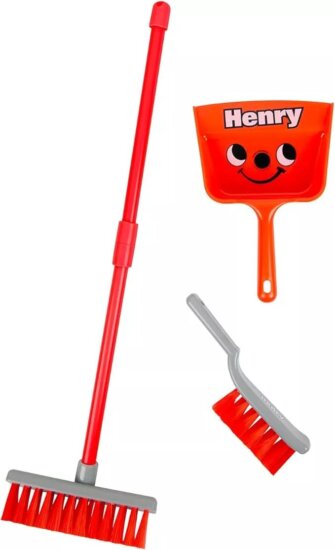 Casdon Henry Játék Seprű Készlet Lapáttal - Piros