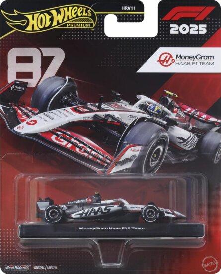 Mattel Hot Wheels F1 Haas MoneyGram Oliver Bearman Kisautó 1:64