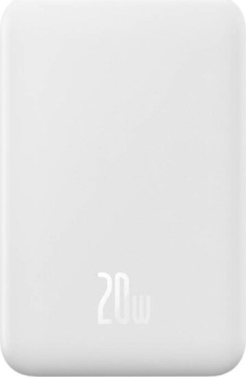 Baseus EnerFill FM41 Mágneses Powerbank 20000mAh 20W + USB Type-C Kábel 60W 0,3m - Fehér Baseus EnerFill FM41 Mágneses Powerbank 20000mAh 20W + USB Type-C Kábel 60W 0,3m - Fehér