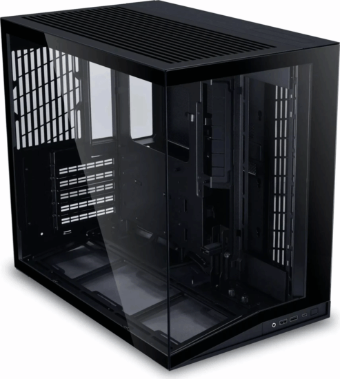 Lian Li O11 Dynamic Mini V2 flow Midi Torony Számítógépház + 5db 120mm ventilátor - Fekete