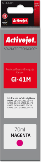Activejet (Canon GI-46M) Utángyártott tintapatron 135 ml - Magenta