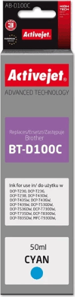 Activejet (Brother BT-D100C) Utángyártott tintapatron 50 ml - Cián