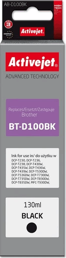 Activejet (Brother BT-D100BK) Utángyártott tintapatron 130 ml - Fekete