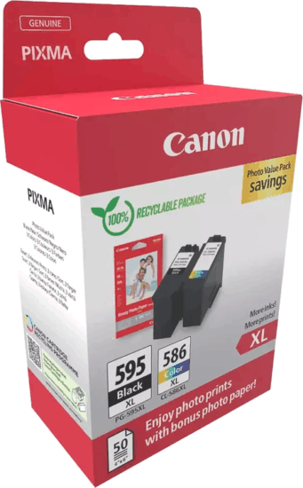 Canon PG-595XL + CL-586XL Eredeti tintapatron - Tri-color + Fekete