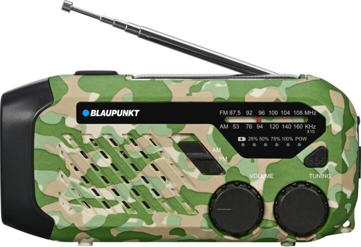 Blaupunkt ER10GC Hordozható Vészhelyzeti FM / AM Zsebrádió - Zöld terepmintás Blaupunkt ER10GC Hordozható Vészhelyzeti FM / AM Zsebrádió - Zöld terepmintás