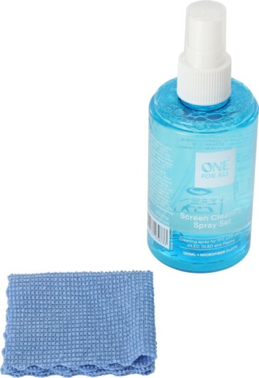 One for All CS4012 Képernyő Tisztító Spray 120ml + Mikroszálas Törlőkendő
