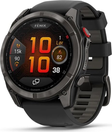 Garmin Fēnix 8 Pro Okosóra 51mm Fekete Szilikon Szíjjal - Titán