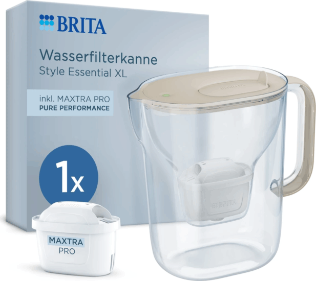 Brita Essential XL Vízszűrő kancsó 3,6L bézs + 1db filter