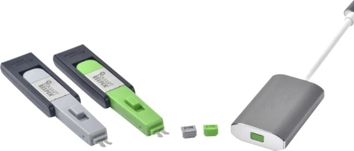SmartKeeper HMD04 4db HDMI Portblokkoló + 1db U04 Mini Kulcs - Zöld/Szürke