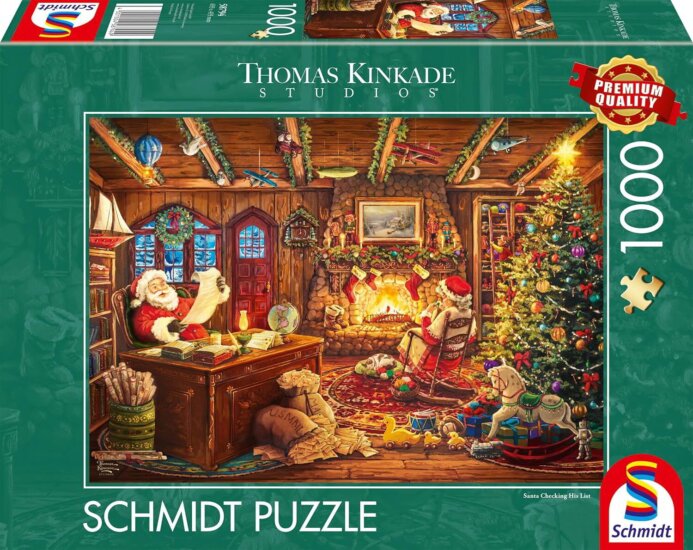 Schmidt Spiele 58794 Mikulás Ellenőrzi a Kívánságlistát 1000 Darabos Puzzle
