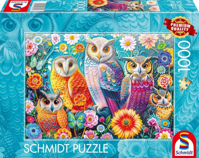 Schmidt Spiele 58058 Baglyok És Virágok 1000 Darabos Puzzle