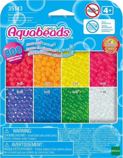 Epoch 35143 Aquabeads Neon Gyöngy Utántöltő Kreatív Készlet